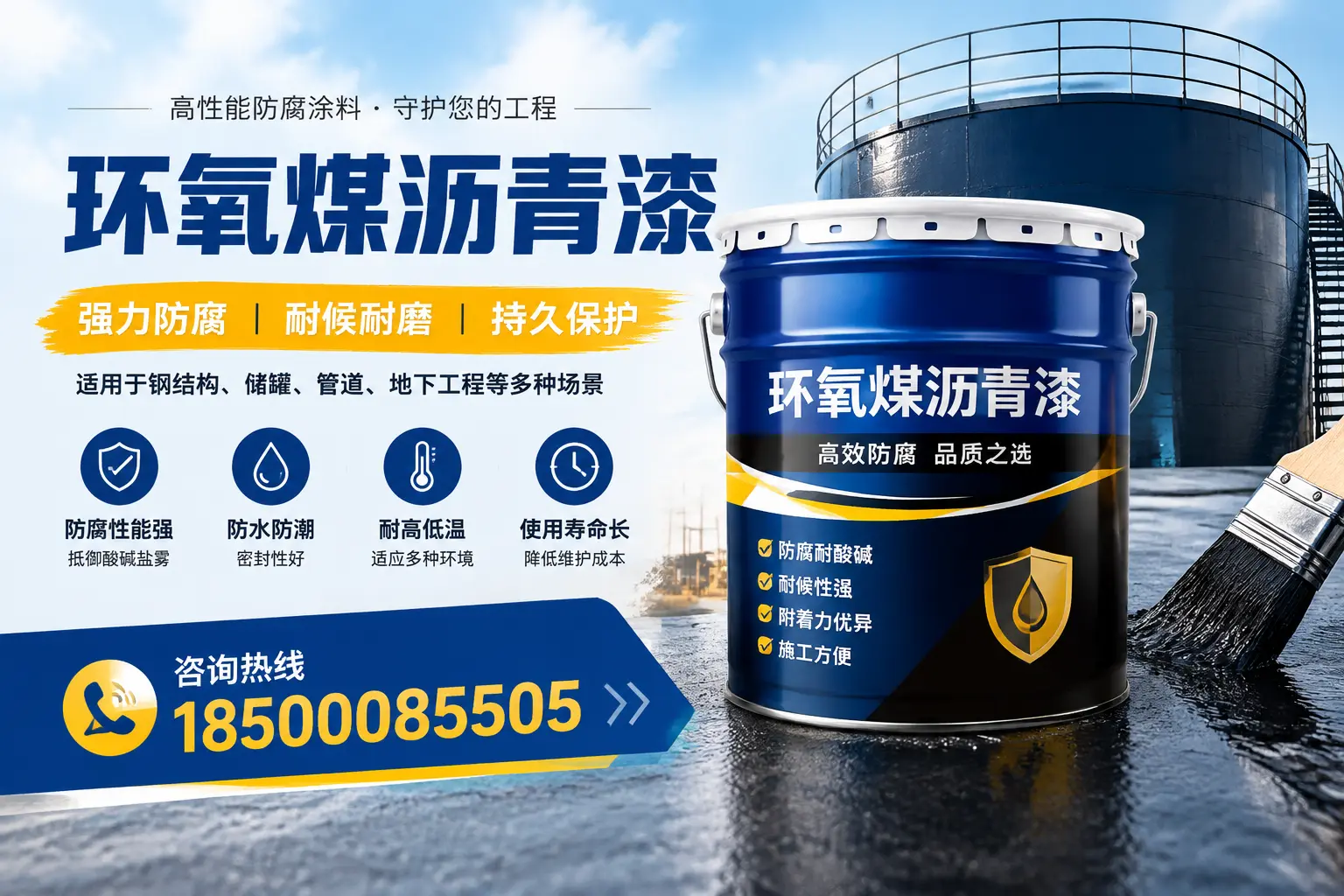 环氧煤沥青漆在工业中的应用，奉化企业的选择